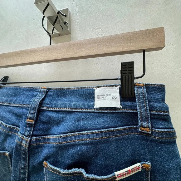 Hudson || Natalie Mid Rise Crop Super Skinny Jeans Size 26 Medium Wash - Picture 10 of 14